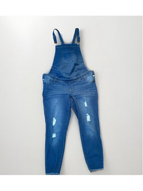 George Maternity Classic Denim Overalls - Size 14